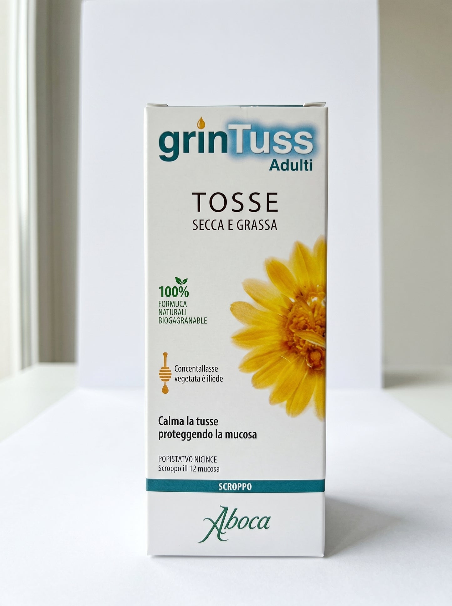 Aboca Grintuss Adulti 180g Tosse Secca Grassa Miele Bio Mucosa Senza Glutine