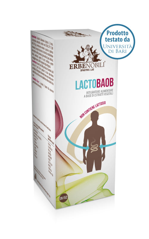 Lactobaob Erbenobili - fermenti lattici probiotici Baobab ed enzimi digestivi, 42 capsule
