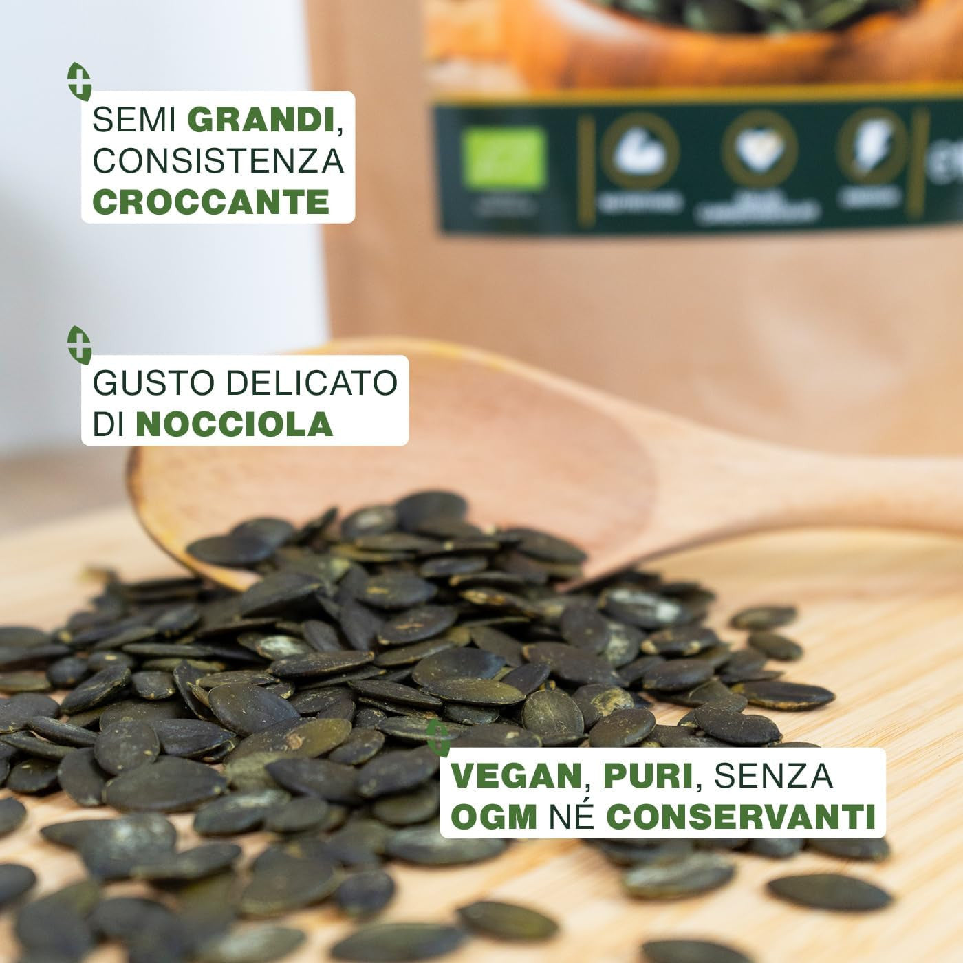 Semi di Zucca Bio amoseeds - caratteristiche prodotto
